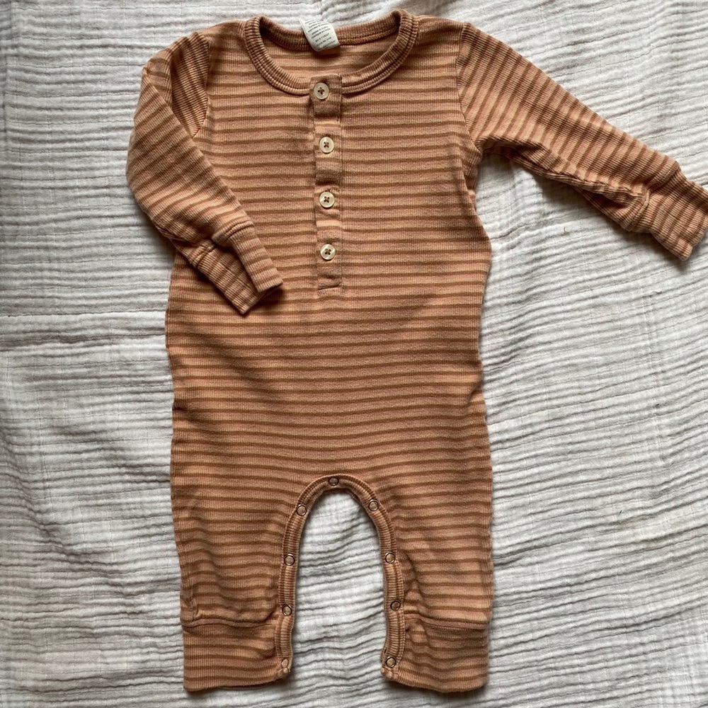 Kate Quinn - Rust Tan Romper - 12-18 Months